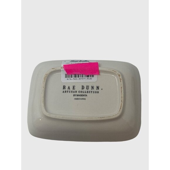 Rae Dunn WISDOM Tray 5in Candy Trinket Dish Office Decor Gift Organize White - Picture 5 of 7